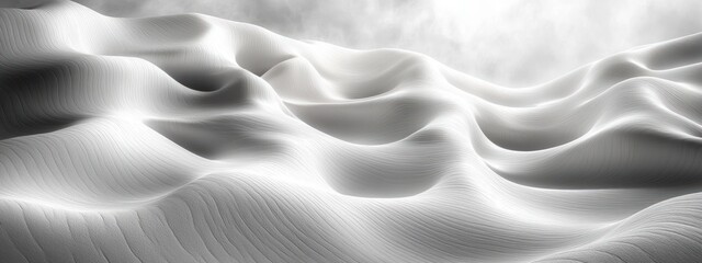 Poster - Minimalistic Abstract Design with Curved White Lines