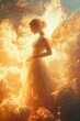 © Joshi Snaps - Angel in the Clouds Digital Concept with Glowing Effects, Generative AI