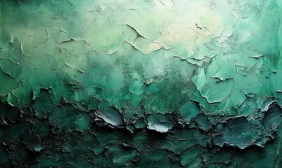 Aufkleber - Elegant Abstract Green Textured Background with Bright Center and Vignette Border for Vintage and Holiday Design