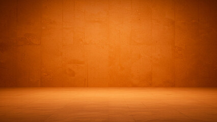Poster - Empty orange concrete interior background
