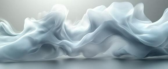 Aufkleber - Abstract Minimalist White Swirling Lines Texture with Light Gray Background Pattern
