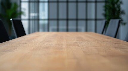 Poster - Empty boardroom table ready for a business meeting