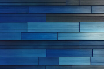 Poster - blue hues plank texture: abstract background image of various shades of blue horizontal planks. perf