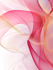 Poster - Abstract Flow of Crimson and Gold: An ethereal and abstract digital artwork, featuring a captivating interplay of translucent crimson and golden hues, forming flowing.