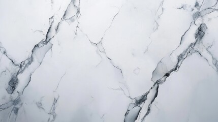 Poster - Elegant white marble stone texture featuring intricate gray veining suitable for modern design backgrounds and decorative purposes.