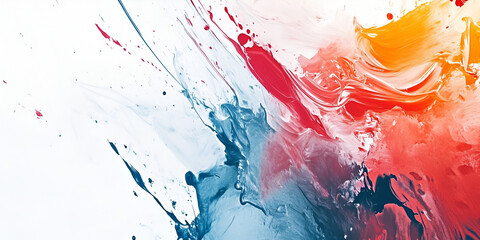 Poster - Abstract Expressionism:  A vibrant and energetic burst of color, a bold and expressive abstract painting evokes a sense of freedom and emotion.
