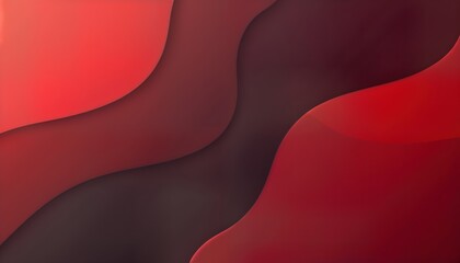 Poster - Abstract red background design with wavy shapes. Red, dark red hues create dynamic visual effect. Illustration ideal for variety of uses including backgrounds for greeting cards, book covers. Exudes