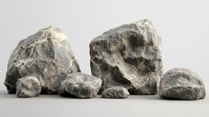 Poster - High-resolution realistic rock formations and textures for use in creative projects and visual designs