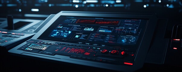 Poster - A creative infographic on a digital tablet showcasing organized data and graphs, reflecting effective knowledge management
