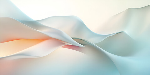 Poster - Abstract Flow: An ethereal abstract image showcases soft, flowing textures in a symphony of light and shadow, inviting contemplation and a sense of tranquility.