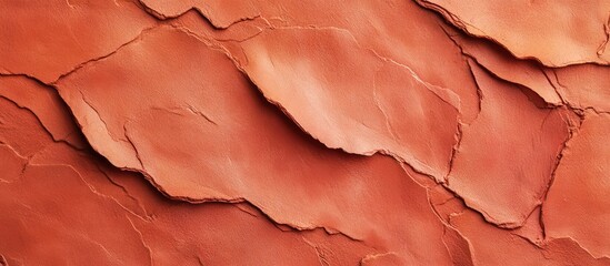 Poster - Vibrant Red Terracotta Fabric Texture Background Featuring Layered Surface and Ample Empty Space for Text Contributions