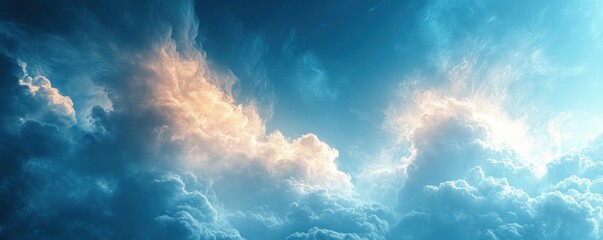 Aufkleber - Light Blue Abstract Background with Vintage Texture Soft Gradient Design for Spring or Easter Wallpaper