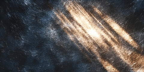 Poster - Sunbeams on Dark Water: Abstract image of sunlight piercing through dark water, creating a dramatic interplay of light and shadow. The texture of the water is emphasized.