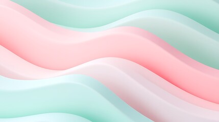 Poster - soft waves of pastel colors in fluid abstract background for creative designs and modern art project