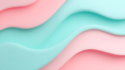 Poster - soft wavy patterns in pastel colors for backgrounds and textures in design projects