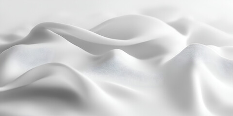 Poster - Draped White Silk: Luxurious folds of pristine white silk create a dramatic and elegant texture, with soft curves and shadows playing across the surface.