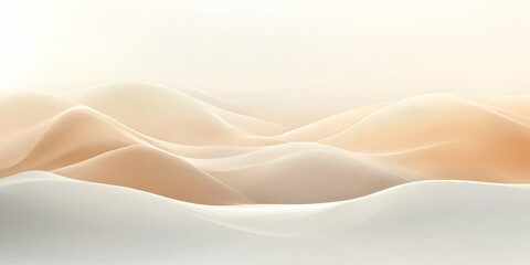 Poster - Abstract Waves of Peach:  A soft and ethereal abstract background with flowing waves in delicate shades of peach and white.