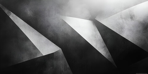 Poster - abstract geometric shadows: a dramatic interplay of light and shadow on abstract geometric forms cre