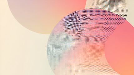 Poster - abstract pastel circles: an aesthetically pleasing image featuring overlapping pastel circles with t