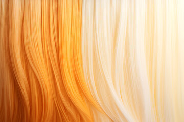 Poster - Warm Hues Abstract: A captivating abstract image featuring a gradient of warm, golden orange transitioning into soft, creamy white. The smooth, vertical lines create a sense of elegance and serenity.