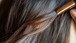 © NAIMAH - Woman's brown hair, close-up, dye application, salon, roots