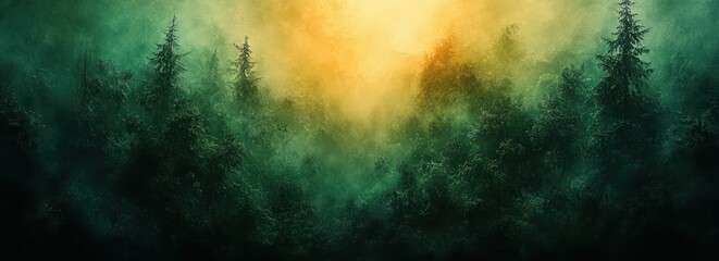 Aufkleber - Deep Green Abstract Background with Vintage Texture and Elegant Black Border
