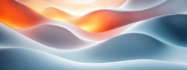 Poster - Minimalist Abstract Design Smooth Curves Modern Art