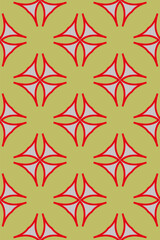 Fototapete - Abstract vector background with seamless geometric pattern of simple shapes. Stylish vector texture