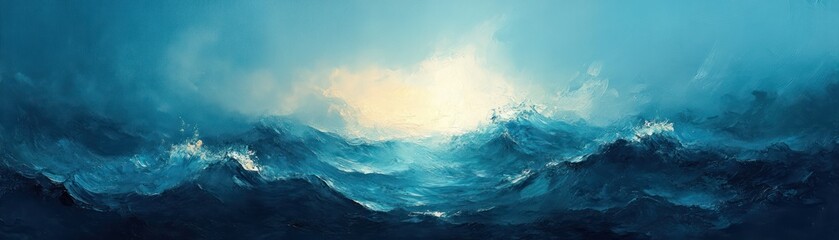Aufkleber - Abstract Aqua Teal Background with Soft Textured Layered Design for Graphic Resources