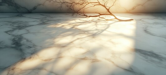 Aufkleber - Elegant White Marble Background for Studio Display and Interior Design