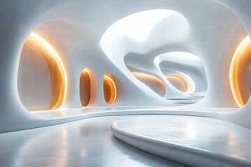 Leinwandbilder - Futuristic Abstract Composition Minimalist Light Design