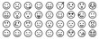 © PictureXpress - mixed emoji face expression set outline vector style