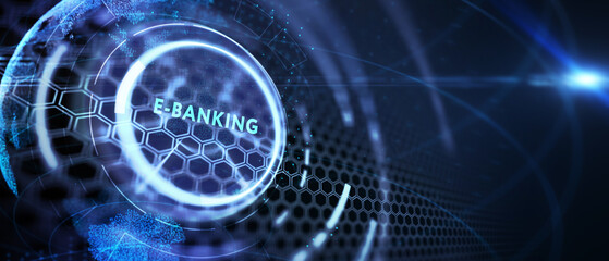 Wall Mural - Online banking concept. E-Banking. 3d illustration