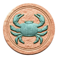 Wall Mural - PNG Seal Wax Stamp of a crab animal craft