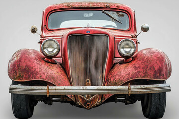 Wall Mural - Car On White Background