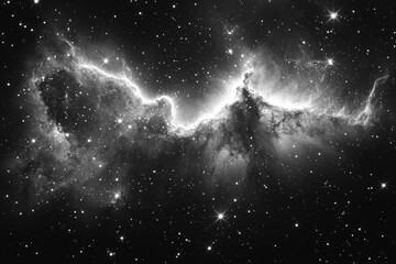 Wall Mural - star background black and white