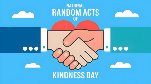 National Random Acts of Kindness Day design template concept observed on February 17. Friendship Vector Illustration