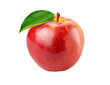 © NIKCOA - red apple with leaf isolated on white