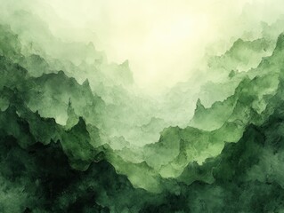 Aufkleber - Pastel Green Abstract Watercolor Background Texture with Gentle Light Gradients and Soft Variations