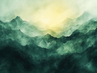 Aufkleber - Pastel Green Abstract Background Watercolor Texture Vintage Soft Elegant Grunge