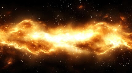Poster - Cosmic explosion event outer space digital art galactic environment wide viewpoint energy concept
