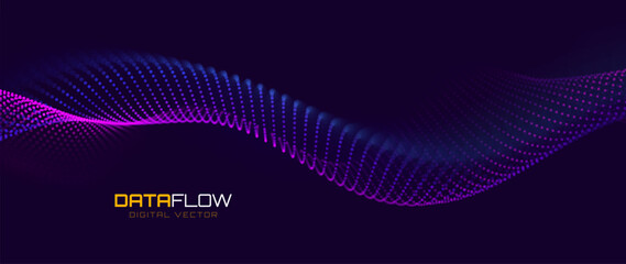 Aufkleber - Hi Tech Network Connection Grid. 3D Technology Style Banner Design. Technology Vector Illustration. Futuristic Design for Technology or Science Event.