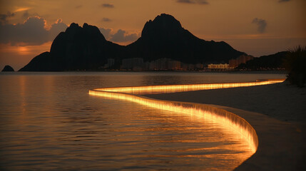 Wall Mural - Bioluminescence in the sea.