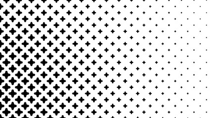 Fototapete - Abstract Geometric Mosaic Gradient Tiles Pattern. Hipster Fashion Design Print Plus Sign Pattern. Halftone Gradient Minimal Background. Vector Illustration.