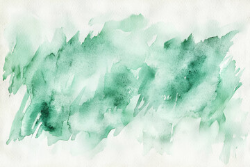 Poster - Soft mint green watercolor texture creating a calming atmosphere with organic fluidity perfect for background or design use