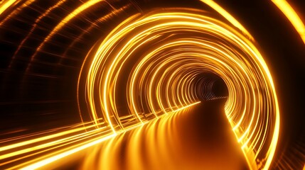 Wall Mural - Futuristic Neon Tunnel: A Journey into the Unknown