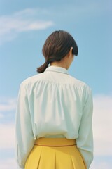 Wall Mural - korean woman standing dress adult back