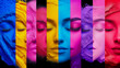 © sommersby - Multifaceted Portrait: A Woman's Face in Vibrant Hues