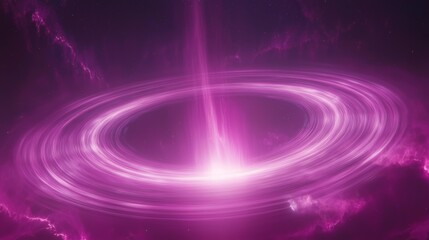 Wall Mural - stunning purple nebula with glowing accretion disk and cosmic rays