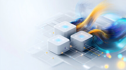 Poster - Innovative technology concepts abstract visuals digital art modern environment creative viewpoint